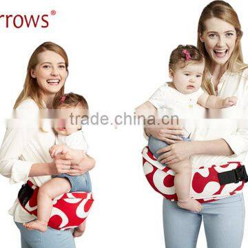 2016 New Design Pure Cotton Canvas Baby Hipseat Carrier/ Single Waist Stool