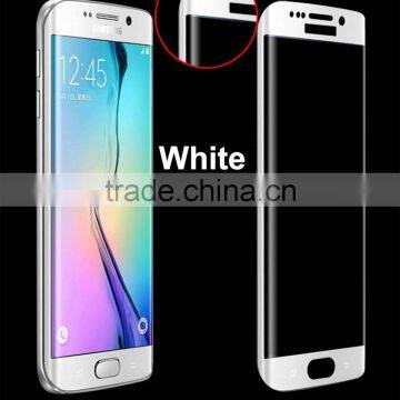 Perfect Coverage!!!!!Cell Phone Accessories White Color OEM Packaging Tempered Glass Screen Protector for Samsung Galaxy S6 Edge