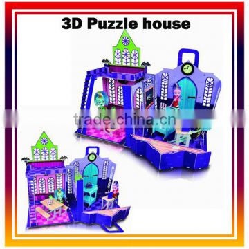 Russian 3D Puzzle child toys 3D DIY house