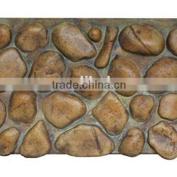 polyurethane face pebble wall panel,rive stone exterior or interior panel,