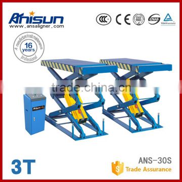 in ground scissor car lift , ANS-30s 3000KG , CE approved , scissor lift platform , inground car lift,lifting equipment