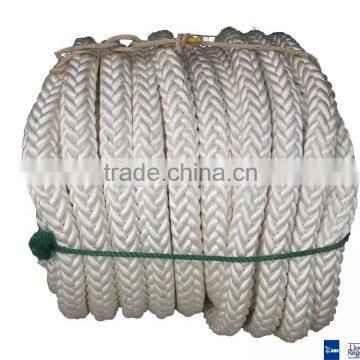 12 plait nylon/polyamide rope 80mm 10' cir with 1.80meter PVC covered eyes both ends