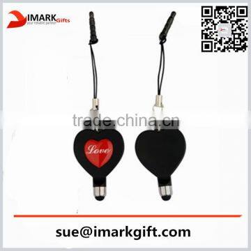 Smartphone Accessory Heart Shape Stylus pen Advertising pen with touch panel equipment