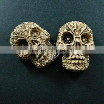 30x40mm skull shape resin cameo ivory color vintage style halloween cabochon DIY pendant charm supplies 4120089