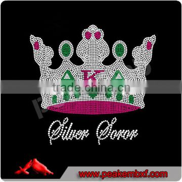 2016 New AKA Hot Fix Rhinestone Motif Iron On Designs For Clothing