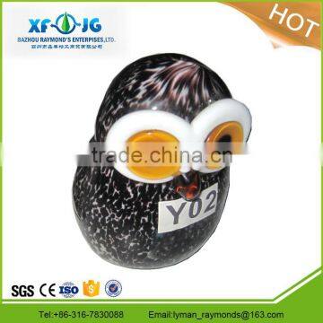 Y02 mouth-blown glass owl, high quality glass animals