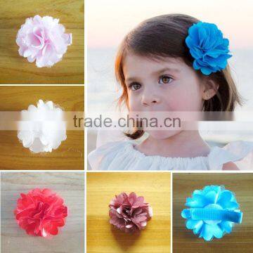 Wholesale silk flowers hair clips with feather.daisy flowers hair clips(AM-KH-07)