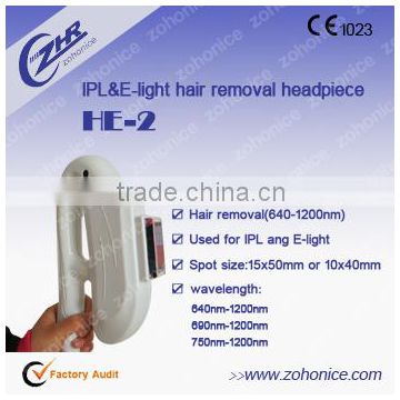 HE-2 15*50mm ipl handpiece / e-light IPL hair removal handle