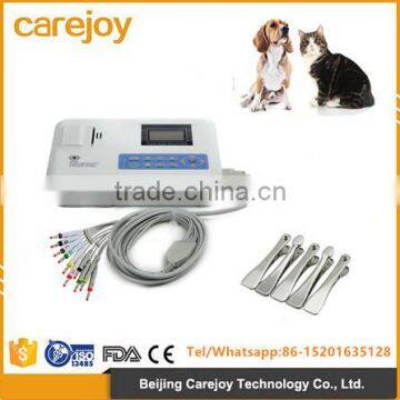 Single channel veterinary ECG device for animals