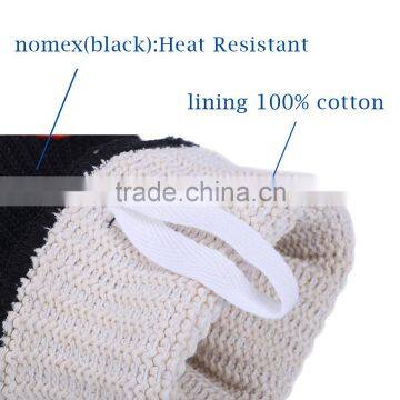Shanhai Best Price 100% Cotton Lining Aramid Fiber Custom Silicone 932F Kitchen Gloves Heat Resistant photo-6