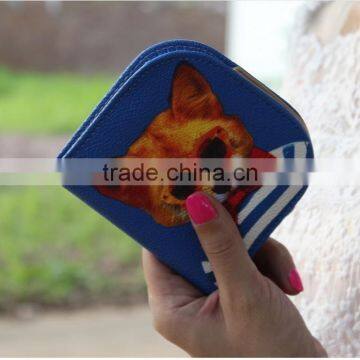 2016 3D Animal Wallet Holders Zipper PU Leather Money Wallet Short Small Wallet Purse (XJWP1625) photo-4