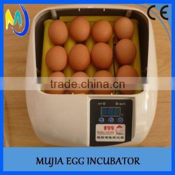 China Mujia mini 12 chicken egg incubator 360 degree egg turning