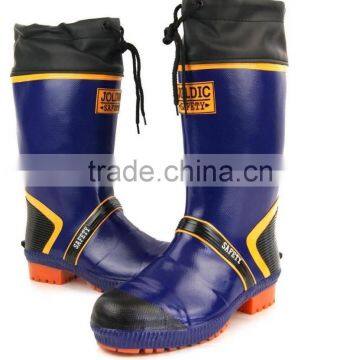 useful 100% Natural Rubber inserted with steel toe cap or steel midsole waterproof mens rubber safety work boots