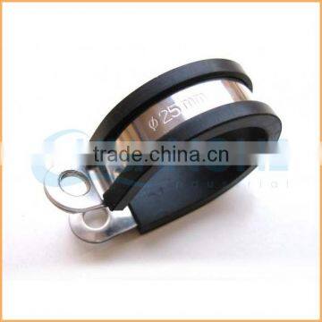 China manufacture best quality p-clips hose clamp with rubber coated