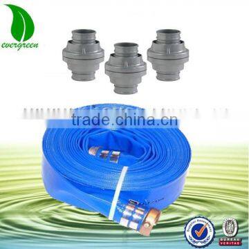 Best quality farm irrigation layflat hose with hose hand connector