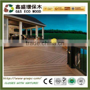 Anti-slip engineering wpc flooring Terrace Composite Solid Decking for outdoor