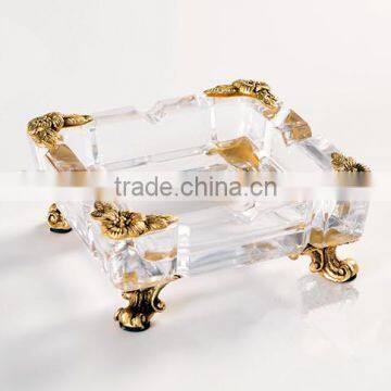 Home Decoration Classical Brass with Crystal Ashtray (BF01-0236)