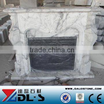 Arabescato Europe Style White Marble Gas Fireplace or Electric Fireplace