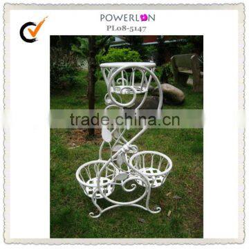 Pracital wrought iron triangle wedding flower pot stands