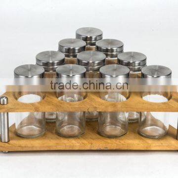 Glass & Stainless Oil Vinegar Salt and Pepper Set photo-2