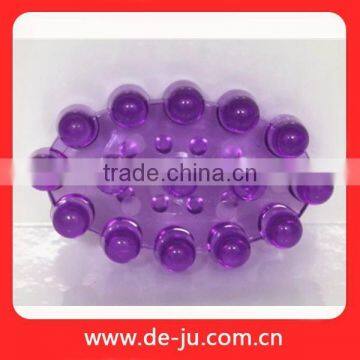 Wholesale Cheap Purple Transparent Small Balls Oval Plastic Head Massger photo-2