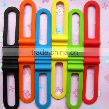 Promotional high quality bike silicone rubber tie down strap