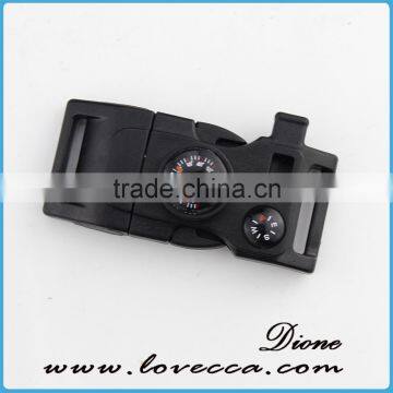 Paracord Bracelet Flint Fire Starter Whistle Compass Buckle With Bottle Opener Screwdriver photo-5