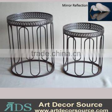 New design mirror reflection table, flower reflection stand