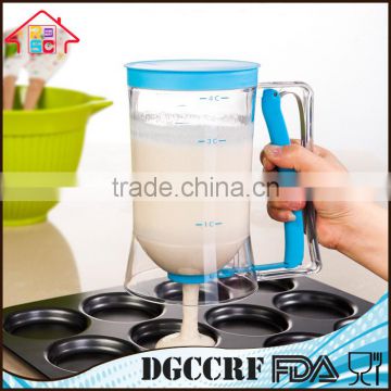 NBRSC Promotion Product Chicago Plastic Metallic Cupcake Batter Dispenser with Measuring Label