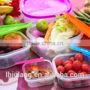BPA-Free Stackable Plastic Food Storage Container Set With Lid/5pcs Plastic Food Storage Container Set photo-3