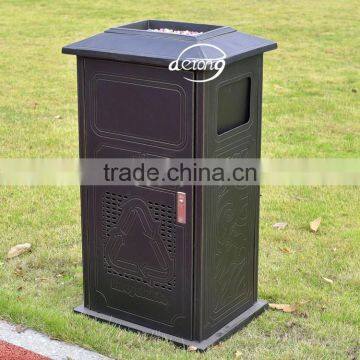 outdoor litter bin garbage storage bin park cast aluminum hotel dust can