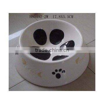 ceramic round doggy feeding bowl