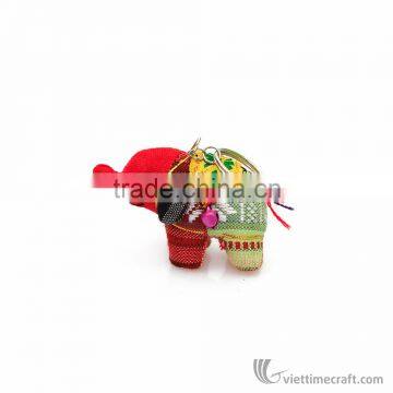 Hand Embroidery Keychains From Sapa Vietnam, Fabric Embroidery Stuffed Live Animals, Mini Stuffed Elephant Souvenir photo-5