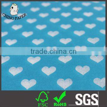 Prined tissue paper for packing and wrapping