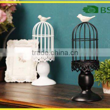 Home Decoration Bird Cage Metal Antique Wedding Bird Cage Candle Holder