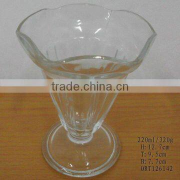 high quality glass ice cream cup