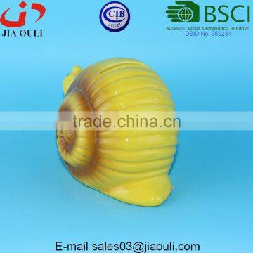 BSCI Audit Factory Decorative Ceramic Snail Coin Bank, Kids Gifts Money Box photo-4