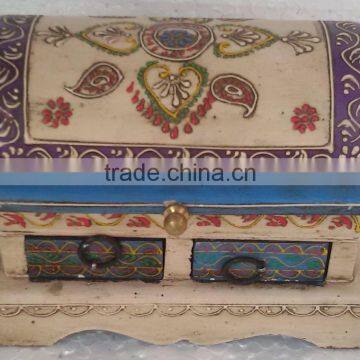 Hand painted Antique Vintage wooden drawer-B