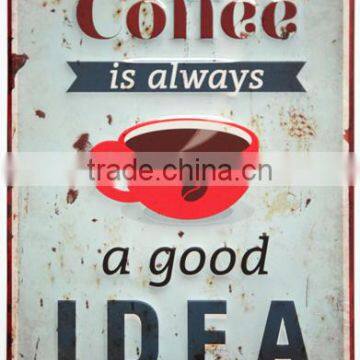 "IDEA" EMBOSS IRON WALL DECOR
