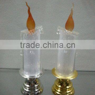 Clear Acrylic Plastic Led Christmas Pillar Candle Light Decoration photo-4