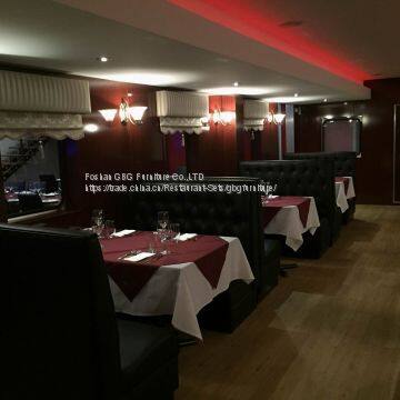 Customized Quality Restaurant Furniture Booth Table Chair Set photo-2