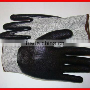 Polyethylene fiber nitrile coated glove cut level 3