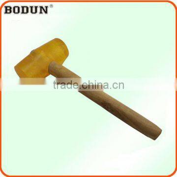 H3013Wooden handle transparent PVC rubber mallet hammer