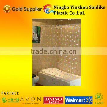 PVC waterproof plastic shower curtain designs