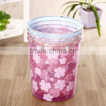 Fashional Style Top Quality Flower Print Popular Used in the Household Dustbin Storage Box photo-2
