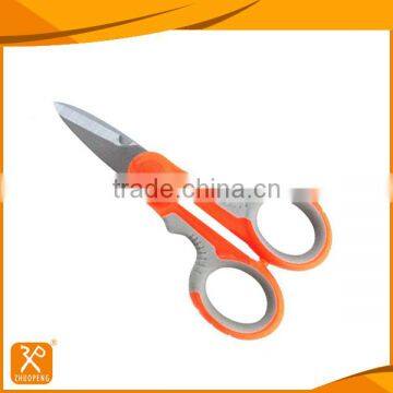 5.6" FDA high quality PP+TPR rubber handle electrician scissors