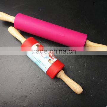 16161 Rolling Pin Non-Stick Silicone Surface Rolling Pin Wooden Rolling Pin Handl photo-6