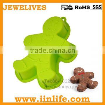 Hot sale Snowman shape silicone christmas cake mould