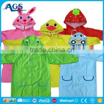 Various cartoon design colorful children raincoat