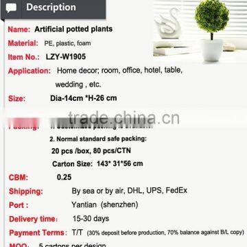 Cheap Wholesale Mini Artificial Plants photo-2
